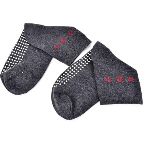 1Pair New Automatic Heat Ankle Massage Sock Foot Massager Far infrared Anti Cold Tourmaline Sport Socks