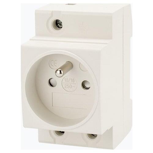 1pc AC30 Modular Socket European Standard German Standard Guide Rail Complete Installation Of Power Distribution Cabinet Outlet