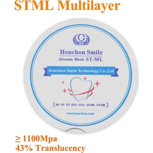 1 Piece Free Shipping STML 95x10mm Zirkonzahn Multilayer VITA 16 Shades Zirconia Blank