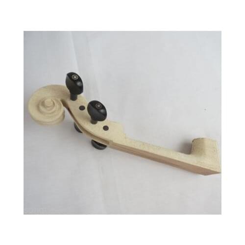 1pcs hand carved maple wood white violin neck 4/4 with 4pcs ebony pegs