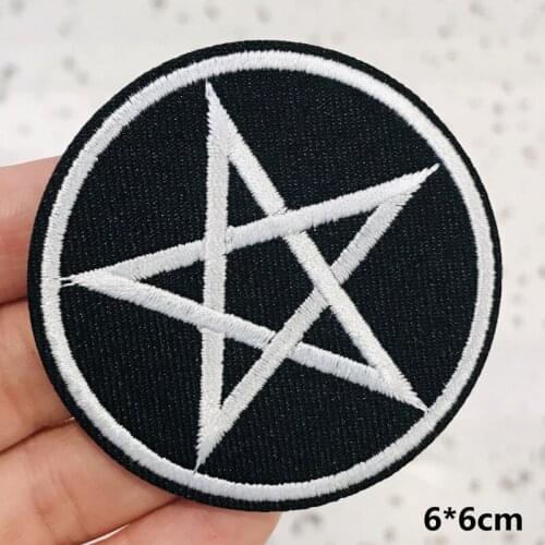 10Pcs Black and white Stars wings Embroidery Patches For Clothing DIY Iron On Patches On Clothes Bag Custom Patch Accessories
