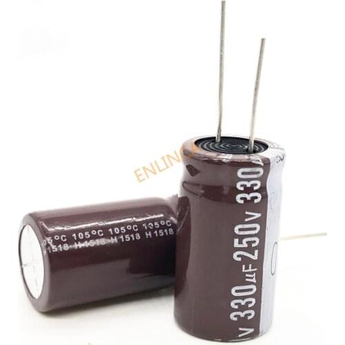 10pcs/lot 250v 330uf high frequency low impedance 18*35 20% RADIAL aluminum electrolytic capacitor 330000NF 20