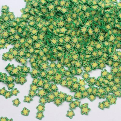 100g/Lot Polymer Clay Starfruit Slices Carambola Sprinkles for Arts and Mobile Decoration DIY Crafts Filler Accessories