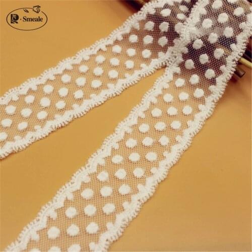 14yards / Pack Free Shipping Width 4cm White Cotton Bilateral Embroidered Lace Trim DIY Handmade Accessories Lace RS2016
