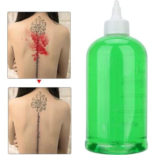 500ml Professional Tattoo Analgesic Effect Wound Tattoo Pigment Cleansing Green Soap Tattoo Ink Skin Cleaning Liquid Solution
