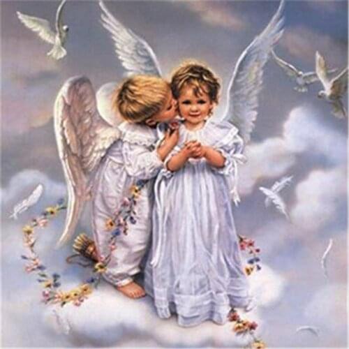 Angel Girl DIY Embroidery Cross Stitch 11CT Kits Craft Needlework Set Printed Canvas Cotton Thread Home Dropshipping