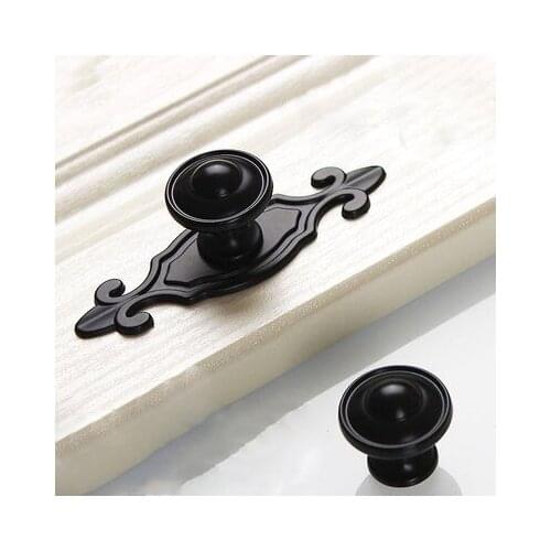 Black Knobs Drawer Knobs Handles Backplate Pulls Kitchen Cabinet Knobs / Dresser Handles Decorative Hardware