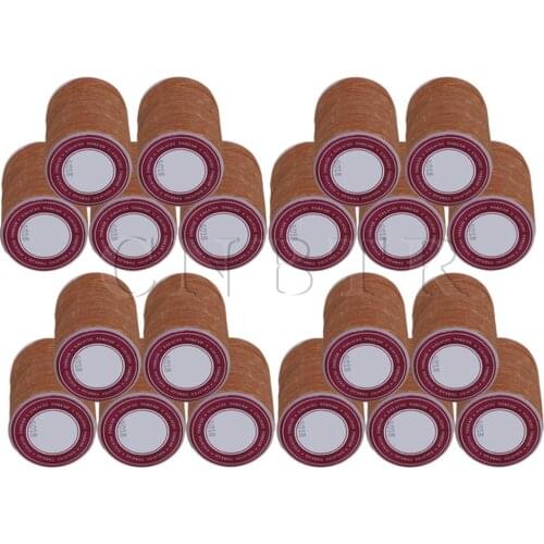 CNBTR 20 Pieces Light Brown 0.5mm Waxed Polyester Round Braided Thread Cord