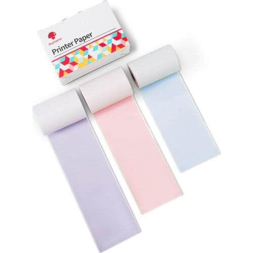 Phomemo Colorful Sticker 20-Year Long-Lasting Pink/Blue/Lavender Purple Thermal Paper For Phomemo M02 Series Pocket Printer
