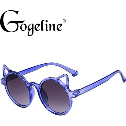 Cat Shape Children Cartoon Sunglasses Cute Baby Pink Sun Glasses Kids UV400 Eyewear Blue Mirror Glasses for Girls Boys Gift