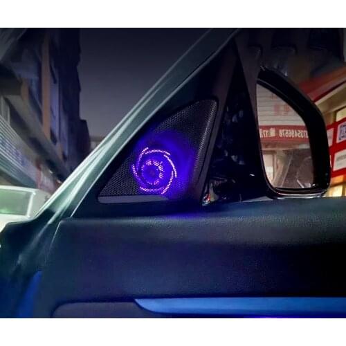 Side door speaker for BMW F34 GT3 series diamond dome tweeters synchronized with ambient light car speaker LED tweeter light