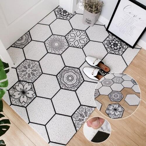 Home Indoor Decoration Entrance Door Mats Mats Carpet Anti-Slip Outdoor DYI Style Custom Nordic Kitchen Bathroom Silk