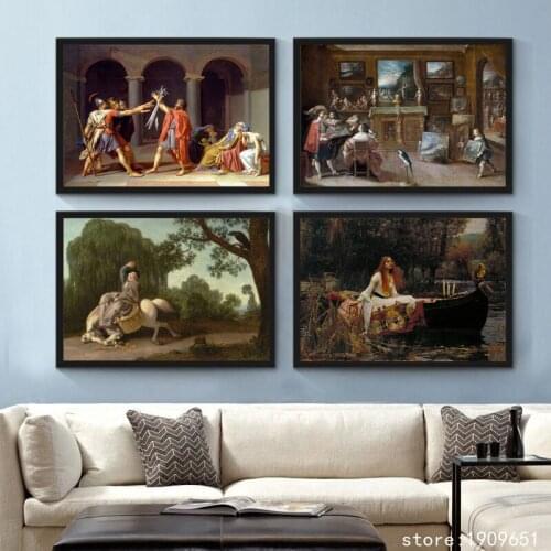 Cotton no frame classical court figure palace people canvas printings oil painting printed on cotton wall art decoration picture