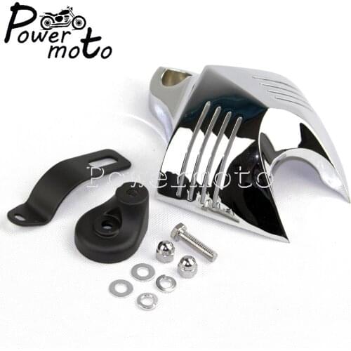 Chrome Motorcycle Aluminum V-Shield Horn Cover Set For Harley Touring Big Twins Evo 92-12 Twin Cam 1988