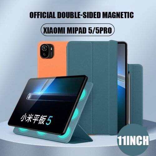 Leather Strong Magnetic Smart Case For Xiaomi MiPad 5 Pro / mi Pad5 2021 tablet Smart Shell Ultra thin Cover for Mi Pad 5 pro 11