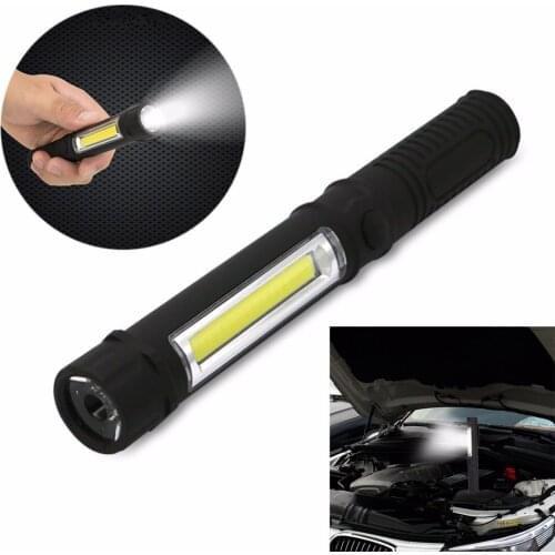 1pc COB LED Flashlight Portable Working Lights Mini Car Torch AAA Batteries Lighting Tools for Outdoor Camping