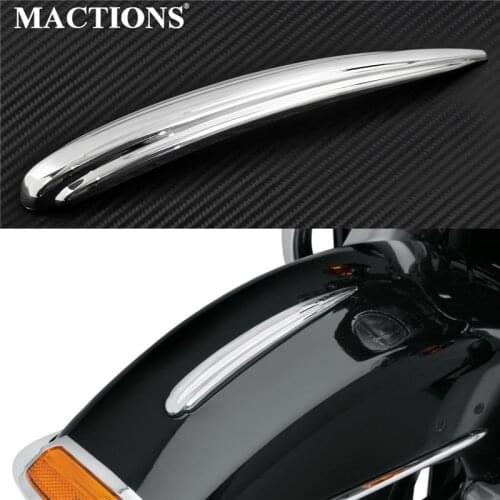 Motorcycle Chrome Front Fender Trim ABS Plastic For Harley Touring Trike Models 1984-2019 Heritage Softail 1986-2017 FLD 12-16