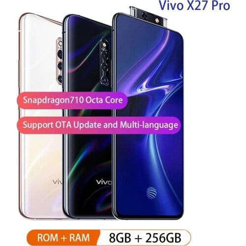 2019 Original vivo X27 Pro Elevating Camera 6. 7" Front 32MP Rear Camera 8GB 256GB Octa core Screen Fingerprint 4G mobile phone