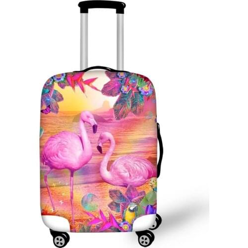 HaoYun Dust-proof Luggage Cover Flower Flower Flamingos Prints Pattern Travel Accessories Water-proof Suitcase Cover Only Cover