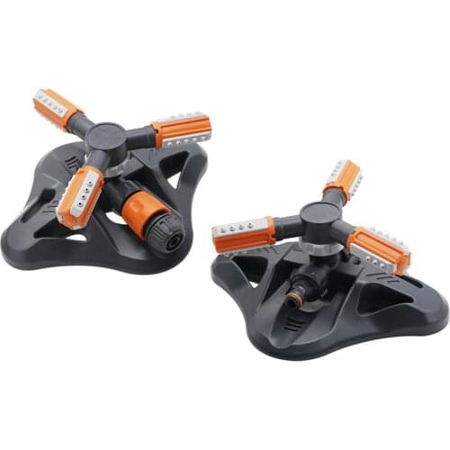 Adjustable 360 Degree 3-arm Rotating Sprinklers Grass Lawn Automatic Watering Nozzles Garden Agriculture Irrigation Device