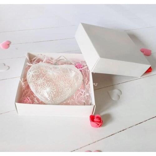 Christmas Decoration White Lace Series LED Heart String Lights- Battery Powered Holiday Light