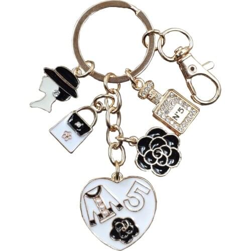 Manual Lovely Korean Style Keychain Enamel KC Gold Plated Key Ring Women Girl Sexy Lady Jewelry Mother Birthday Gift BZ047-58