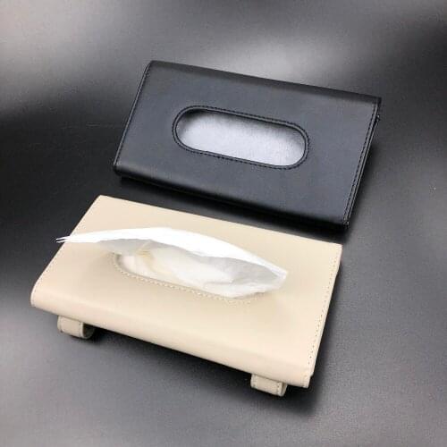 Car Sun visor Tissue Boxes Case For Alfa Romeo Giulia Stelvio MiTo Giulietta Tonale ALFA 4C Disco Volante Gloria