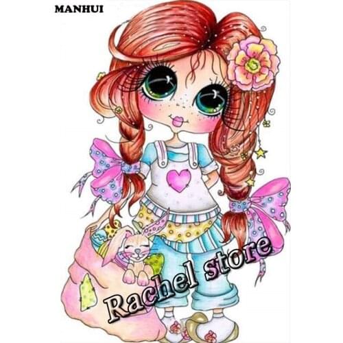 DIY Diamond Paintings Diamond Mosaic Cartoon girl Full Square Diamonds and Round Diamond Embroidery DE019