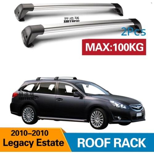 SHITURUI For Subaru Legacy LIBERTY Estate 4 Door 2009 - 2014 Serultra quiet truck roof bar car special aluminum alloy belt lock