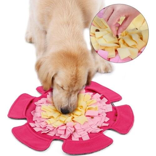 Pet Dog Snuffle Mat Pet Sniffing Training Blanket Detachable Fleece Pads Dog Mat Relieve Stress Nosework Puzzle Toy Pet Nose Pad