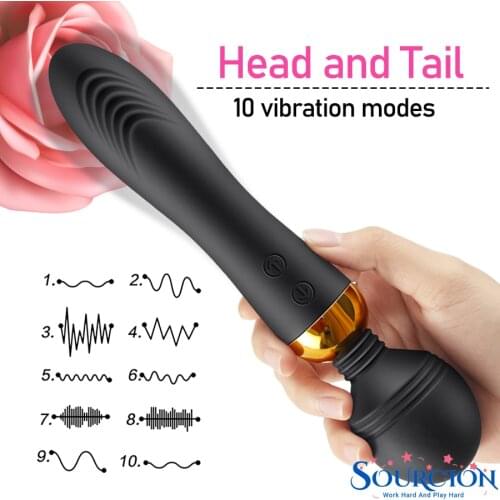 SWT Magic Wand G Spot Clitoris Vibrator Big Heads AV Body Massager Stimulator Adult Sex Toys for Woman Female Masturbator
