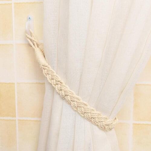 1 Set Tieback Exquisite Stylish Cotton Flax durable Creative Twisted Curtain Tieback for Home