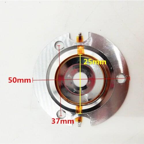 2pcs /lot 25mm Voice Coil 50mm Horn Tweeter Driver Head Accessories for 4Ohm Loud HiFi Treble Speaker Film Repair
