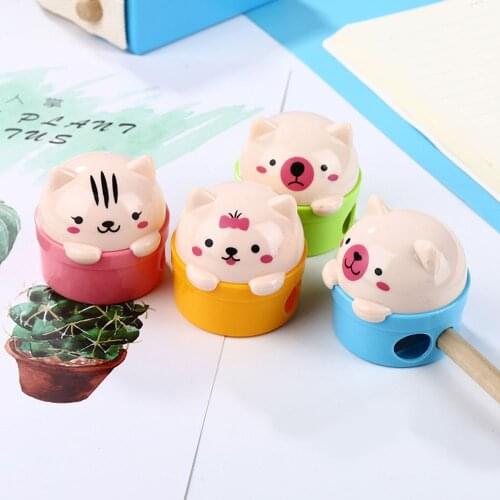1PC Kawaii Animals Pencil Sharpener Cartoon Student Pencil Sharpener For Kids Gift Stationery School Supplies