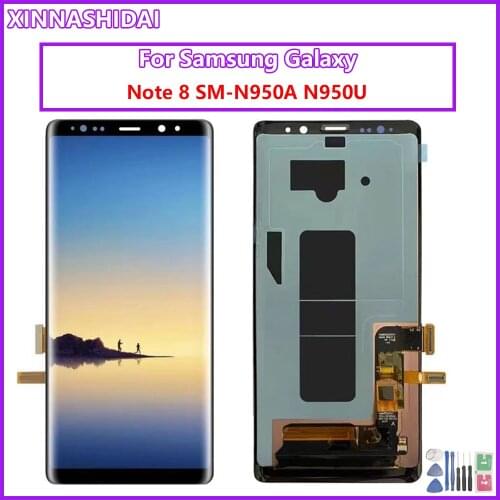 100% Original 6.3" Super Amoled Display for SAMSUNG Galaxy Note 8 LCD N950 N950F LCD Display Touch Screen Replacement Parts