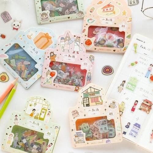 12pcs/LOT little expectation series Creative decoration material cute DIY PVC sticker