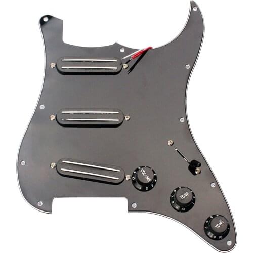 3 Ply 11 Hole Loaded Pickguard & SSS Pickup Humbucker Set for Electric Guitar Parts
