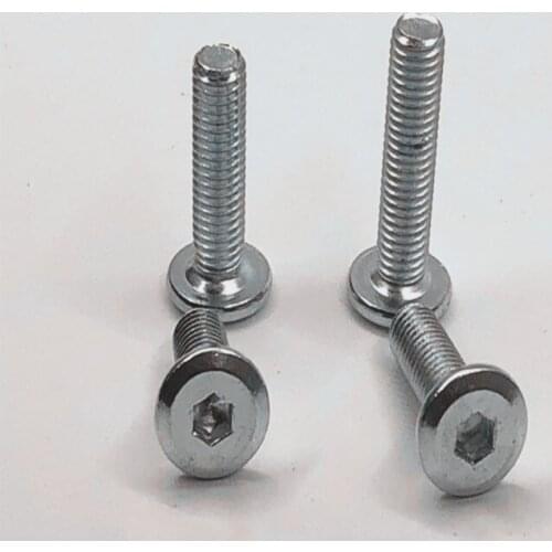 Free shipping10pcs M6/M8 Flat round head hex Furniture screw Oblique large flats socket heads cap screws Flange bolt 10-90mm