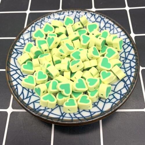 New 30pcs10mm Love Beads Polymer Clay Spacer Loose Beads For Jewelry Making DIY Handmade Jewelry Crafts#06