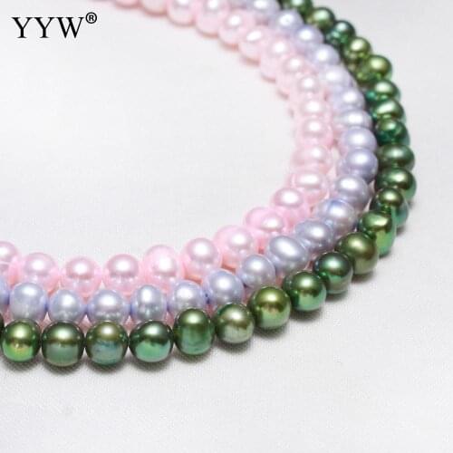 Cultured Potato Freshwater Pearl Beads 5-6mm Approx 0.8mm Sold Per 15.4 Inch Strand