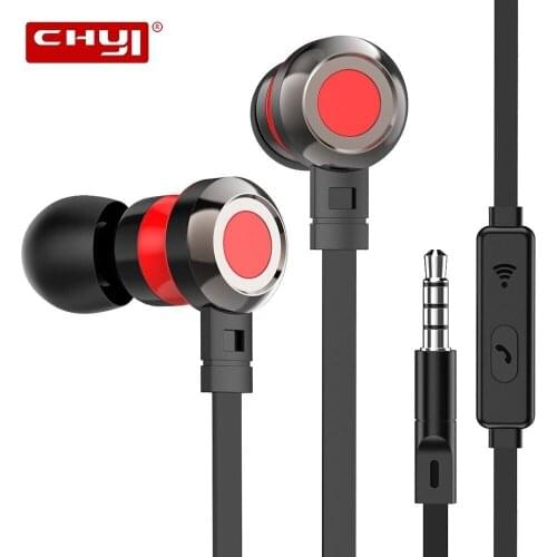 CHYI PTM P5 Earphone Headphone Stereo Bass Headset Music Earbuds with Microphone Handsfree for Mobile Phones Xiaomi iPhone
