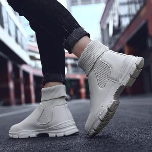 Cuero sale sports hombre leather Mens black on leisure for sneakers Male white chunky sapato spring para mens shoe sport s 39