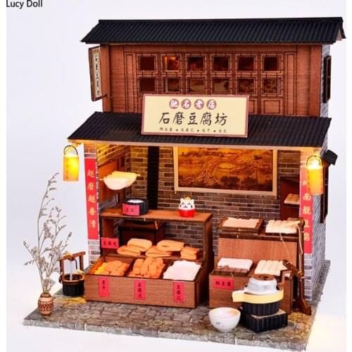 Diy DIY House Chinese Style House Antique Building Villa Shop Model Wooden Hand Assembled Loft Material Creative Gift