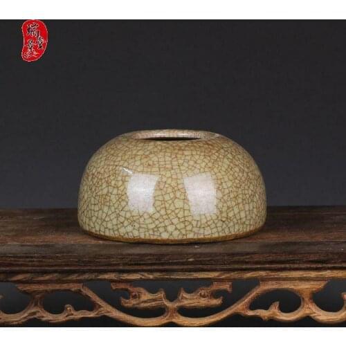 China old antique Porcelain jingdezhen ming geyao ice Crackle Brush Washers
