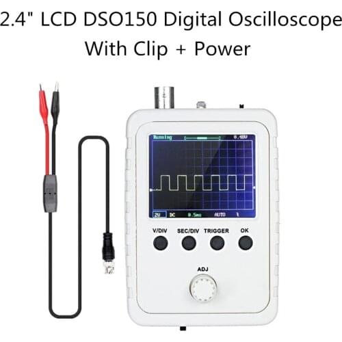 2.4 Inch Digital Oscilloscope Assembled DSO150 Digital Oscilloscope Sets with LCD Display Kit With Clip