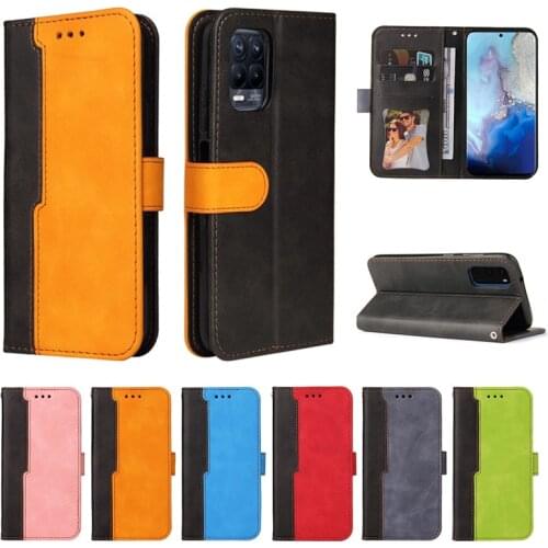 Leather Protection Case for OPPO A11K A11X A92 A74 A54 A94 A15S A72 Find X3 Reno5 Pro Realme 8 Narzo 20A Flip Wallet Phone Cover