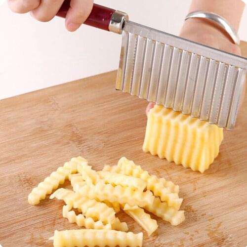 Kitchen Tools Kitchen Multifunctional Vegetable Cutter Wave Potato Cutter Stainless Steel Chip Cutter