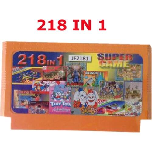 Hot selling 8 bit game cartridge best gift for children ---------- games 218 in 1