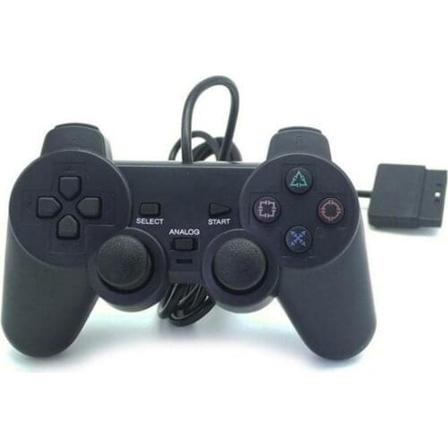 100X Hot selling Wired Controller For PS2 Double Vibration Joystick Gamepad Game Controller For Playstation 2 M-JYP