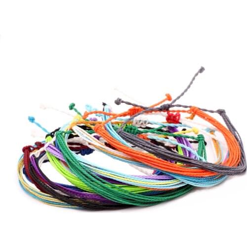 Cute Multithread Braided Waterproof Boat Bracelets Women Men Pure 100% Handmade Unique Waxed String Friendship Bracelets Present